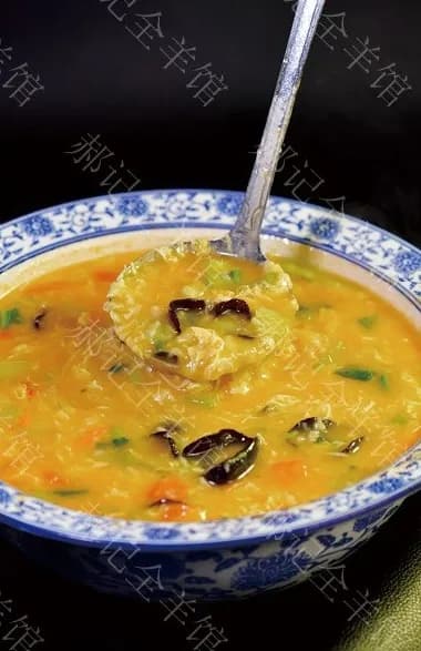 Seafood, Turnip with Flour Balls Soup